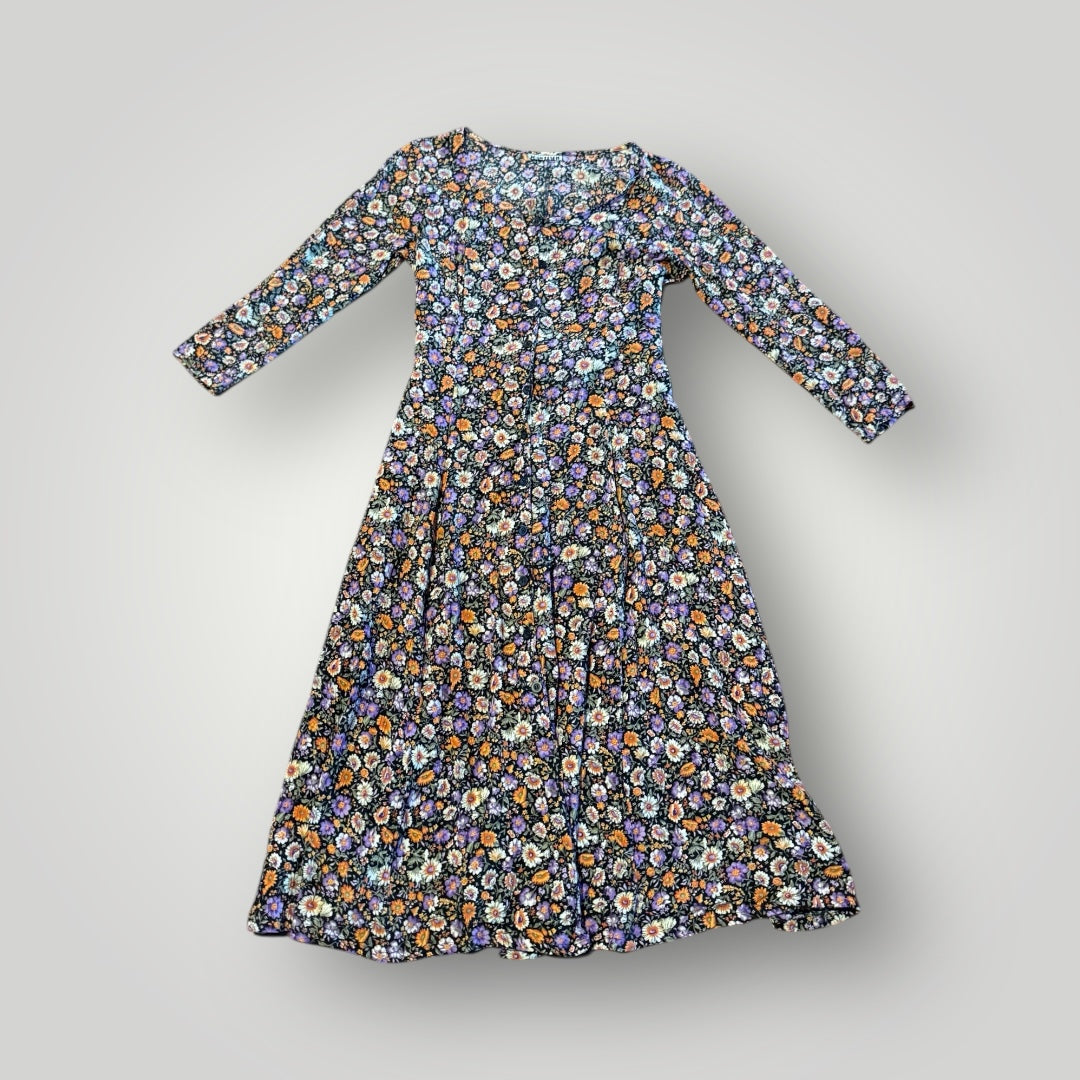 Joan Leslie Floral Midi Dress Size Medium